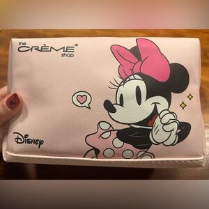 The Crème Shop Disney Minnie Mouse/ Mickey Mouse Pink Cosmetic Bag